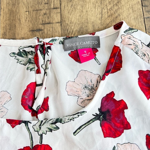 Vince Camuto Floral Ruffled Bell Sleeve Blouse - Picture 4 of 8